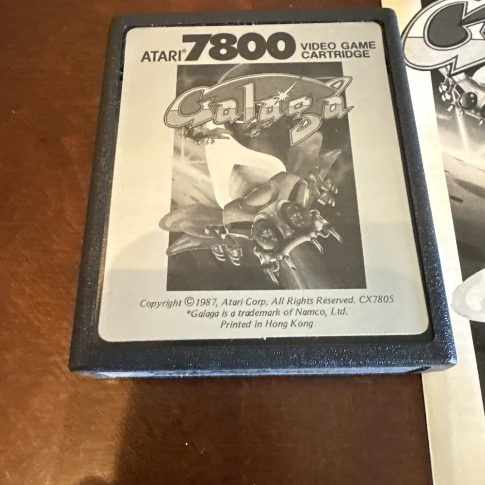 Galaga Atari 7800, 1987 Pro System Game Cartridge‎ W Manual